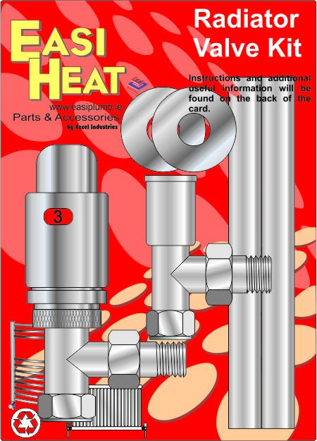 Easi Plumb Angle Pattern Thermostatic Towel Rail Radiator Valve Kit CP