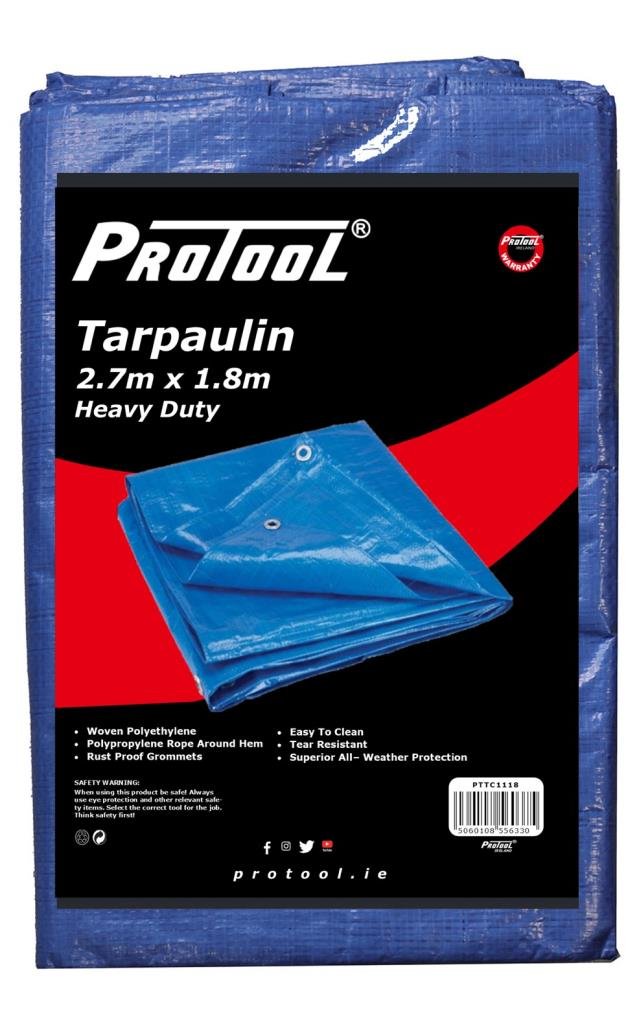 PROTOOL TARPAULIN 2.75M x 1.8M H-DUTY