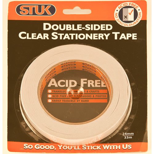 STUK 24 MM X 33 MTR CLEAR DOUBLE SIDED TAPE
